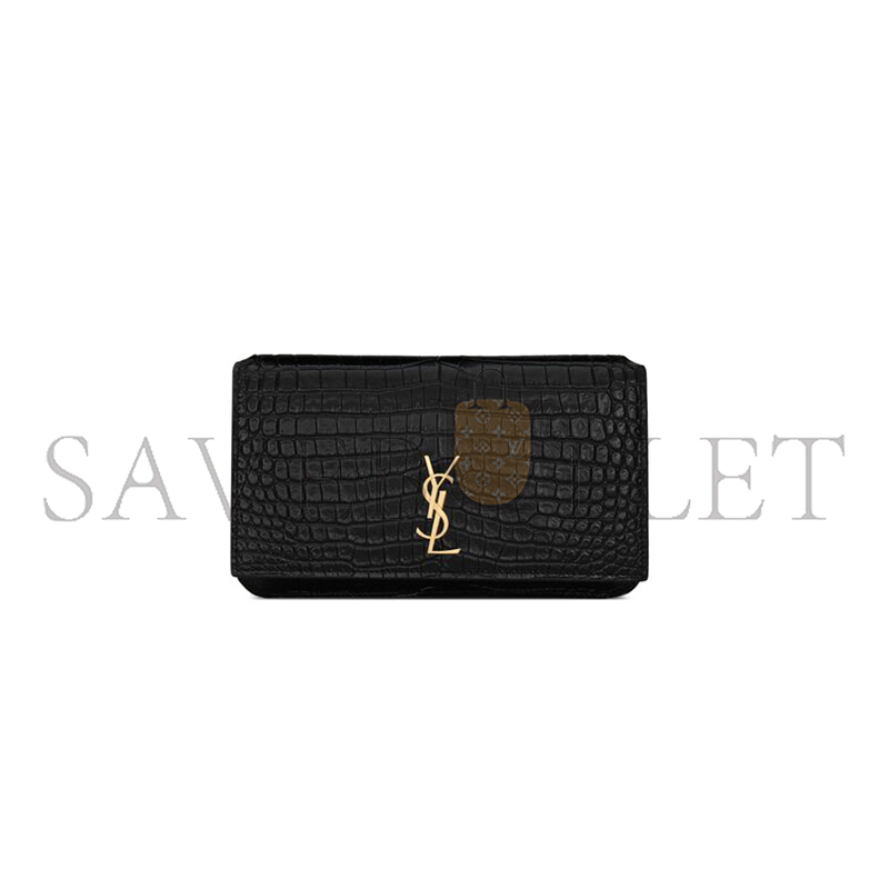 YSL CASSANDRE PHONE HOLDER IN SHINY CROCODILE-EMBOSSED LEATHER 635095DND1J1000 (18*11*2.5cm) YSL CASSANDRE PHONE HOLDER IN SHINY CROCODILE-EMBOSSED LEATHER 635095DND1J1000 (18*11*2.5cm)